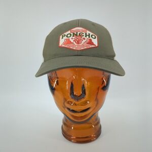 Poncho Hat Cap Snap Back Gray Trucker Adjustable Outdoors Casual Austin Texas